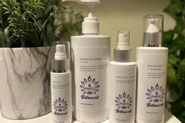 Herbal ingredients and organic skincare line esthetician school